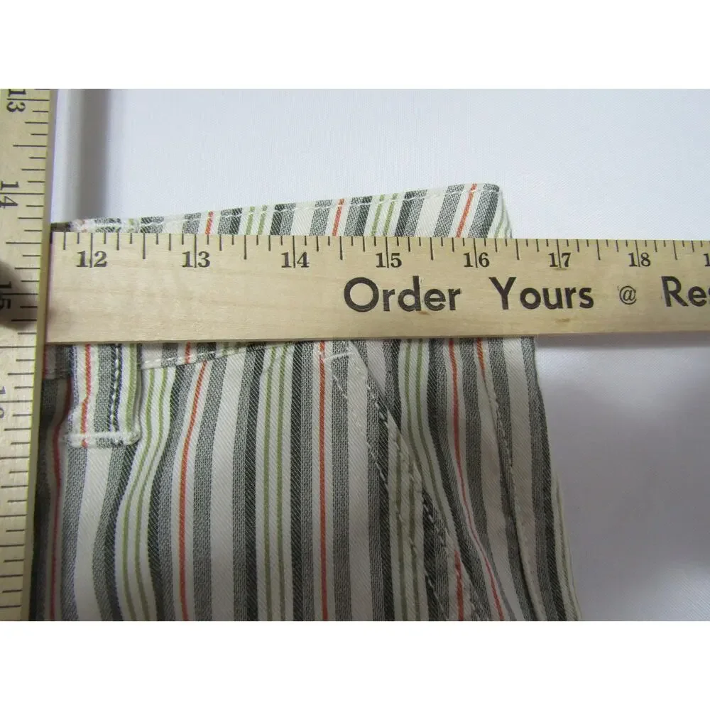 CAbi Striped Ankle Pants - Green and White - Picture 6 of 9